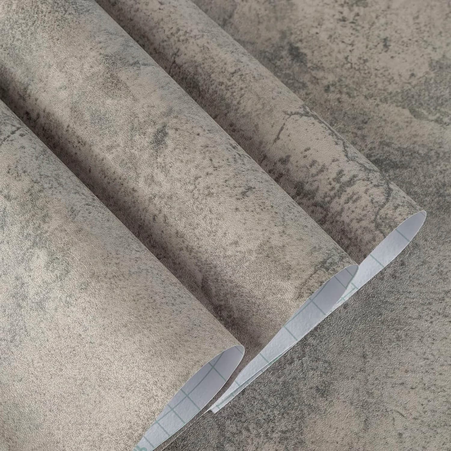 COWINLIFE DECO Wholesale Thick Concrete Wallpaper Roll Peel and Stick 3D Vinyl Waterproof PVC Self Adhesive Cement Sticker for Wall