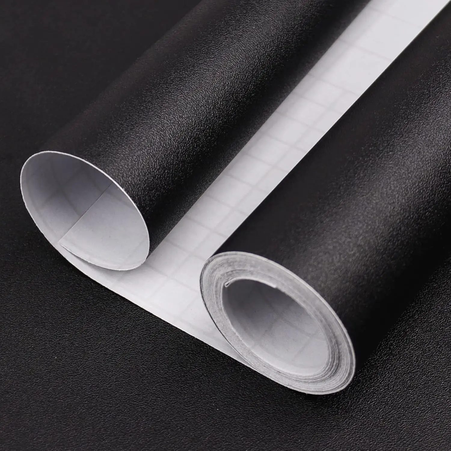 COWINLIFE DECO Solid Colour Wallpaper Design Peel and Stick Matte Black Self-Adhesive Decorative Wall Sticker Cabinets Wall Paper