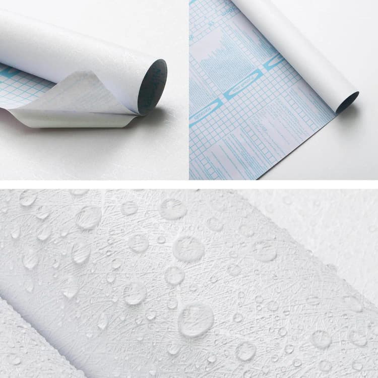 COWINLIFE DECO White Wallpaper Peel and Stick Self-Adhesive Removable Wall Paper Silk Textured Wallpaper for Room Decor Vinyl Roll detail 2