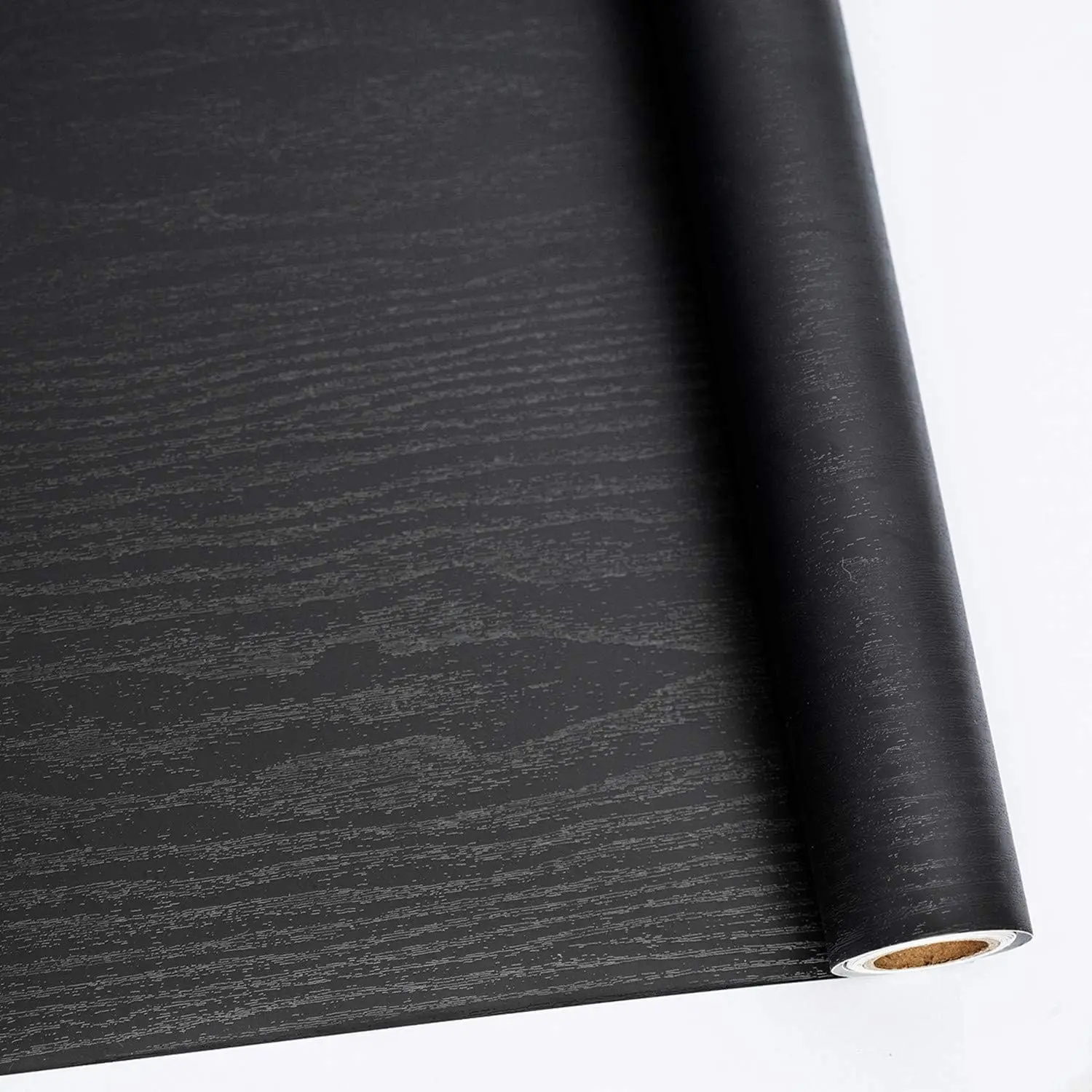 COWINLIFE DECO High Quality Black Wood Peel and Stick Decorative Self-Adhesive Wallpaper for Bedroom Easy to Clean Thicken Wall Paper