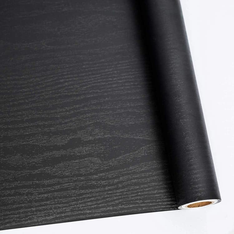 COWINLIFE DECO High Quality Black Wood Peel and Stick Decorative Self-Adhesive Wallpaper for Bedroom Easy to Clean Thicken Wall Paper detail 1