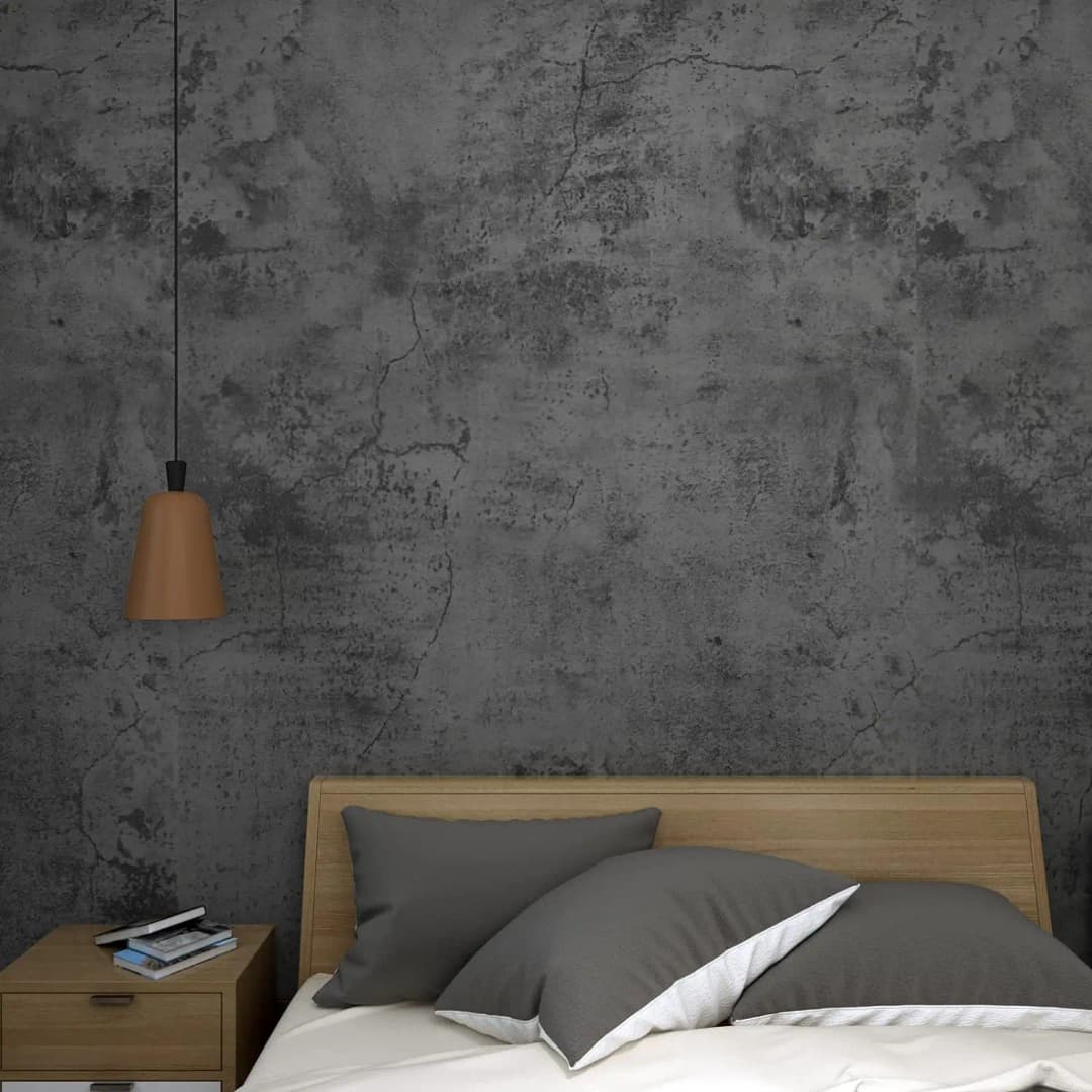 COWINLIFE Classic Thick Matte Vinyl 3d Self-Adhesive Removable Wall Paper Cement Concrete Wallpaper Rolls Sticker for Wall Decor
