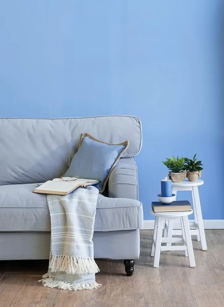 COWINLIFE DECO Hot Selling Light Blue Solid Color Plain Vinyl Pvc Wall Paper Self Adhesive Decoration Wallpaper Rolls for Bedroom detail 5