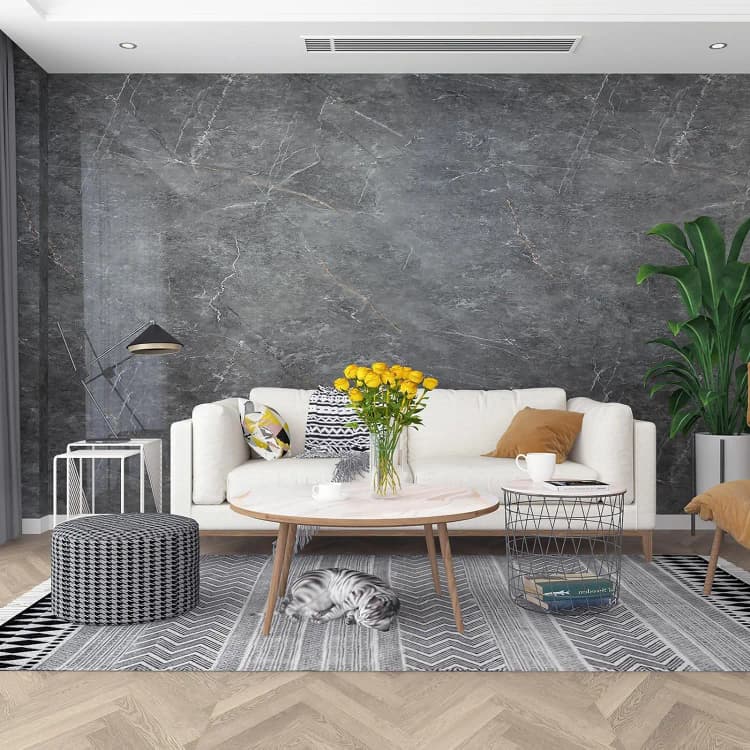 COWINLIFE DECO Modern High Glossy Marble Wallpaper Peel and Stick PVC Self Adhesive 3D Marble Wall Sticker for Kitchen Cabinet detail 5