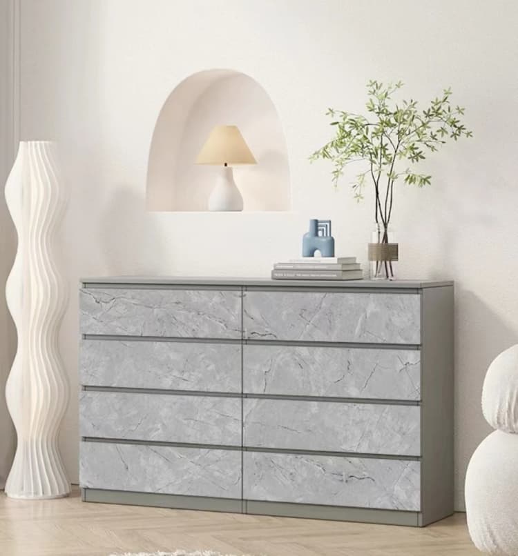 COWINLIFE DECO Matte Marble Wallpaper Embossed Peel and Stick Removable Self Adhesive Marble Wall Stickers for Bedroom Wall Decor detail 4