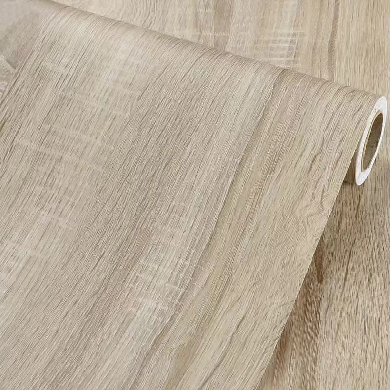 COWINLIFE DECO PVC Wooden Textured Self Adhesive Wall Paper Decorative Furniture Film Designs 3d Wood Wallpaper Kitchen Decor
