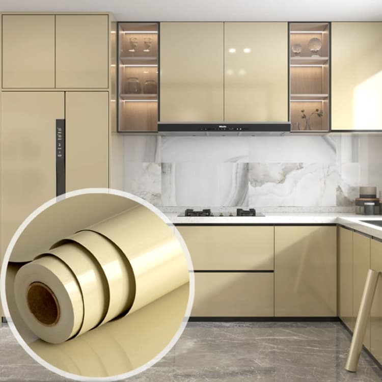 Cheap Waterproof Pvc Glossy Glitter Stick and Peel Self Adhesive Wallpaper for Cabinet Door Kitchen Appliance Surface Decoration detail 4