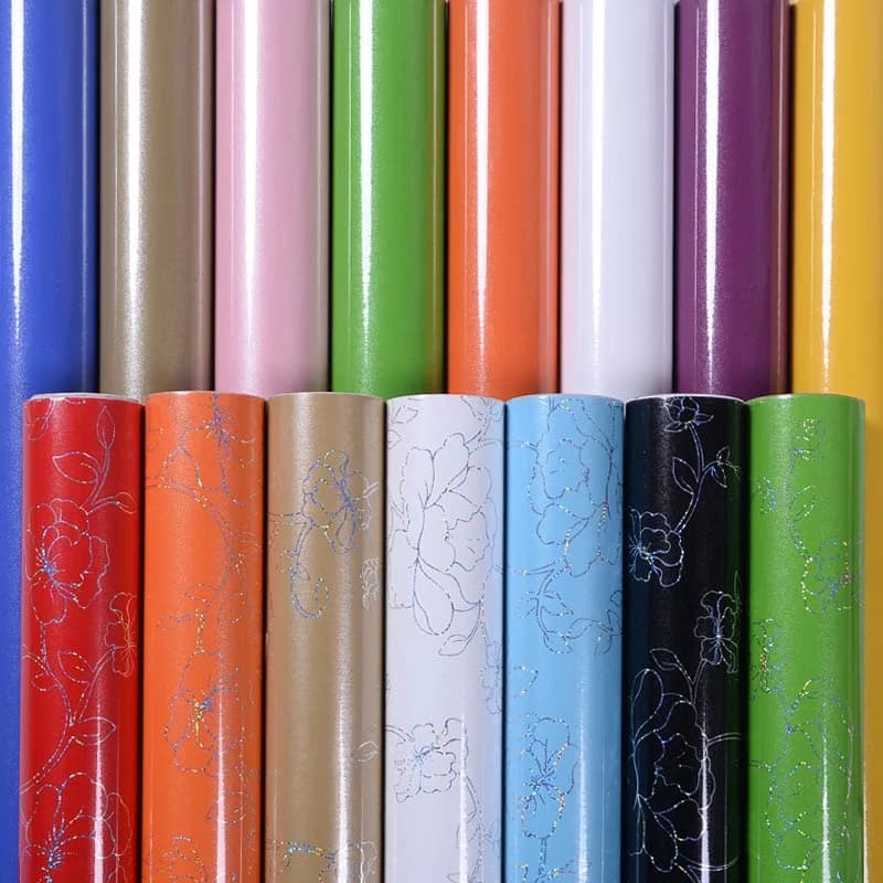 Cheap Waterproof Pvc Glossy Glitter Stick and Peel Self Adhesive Wallpaper for Cabinet Door Kitchen Appliance Surface Decoration