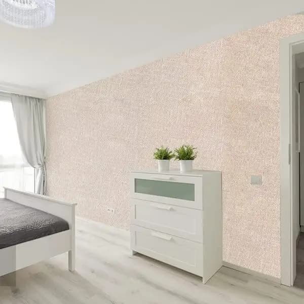 Textured Fabric Wallpaper Faux Grasscloth Beige Peel and Stick Self-Adhesive Linen Removable Wallpaper Cabinets Counter Top detail 3