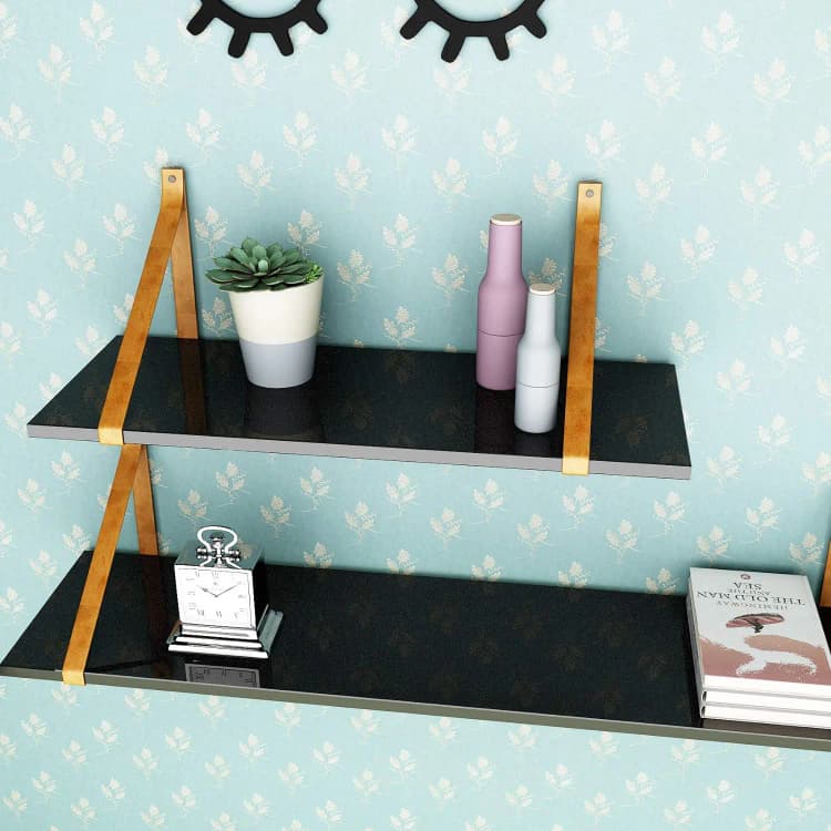 Glossy Black  Peel and Stick Wallpaper  Self-Adhesive Waterproof Removable Vinyl Wall Paper for Kitchen Cabinets Bedroom detail 5
