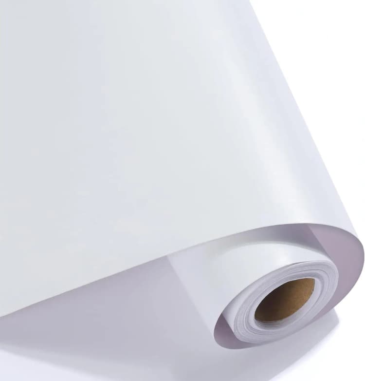 COWINLIFE Cheap Solid Color White Pvc Wallpaper Self Adhesive Peel and Stick Wall Paper for Kitchen Cabinet Countertop detail 1