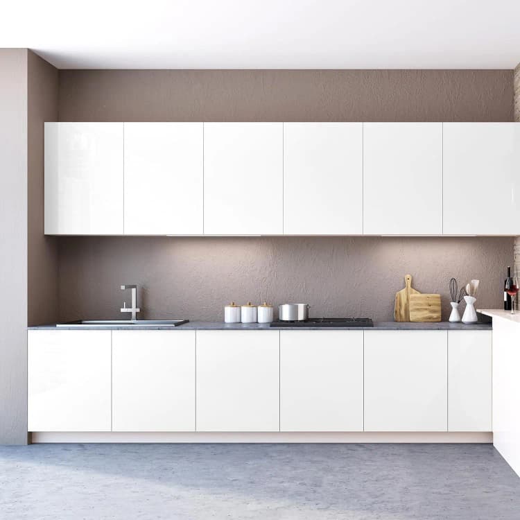 COWINLIFE Cheap Solid Color White Pvc Wallpaper Self Adhesive Peel and Stick Wall Paper for Kitchen Cabinet Countertop detail 3