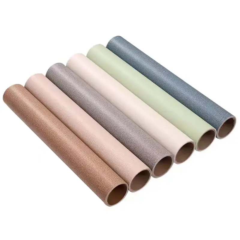 COWINLIFE Factory Price Peel and Stick Wall Paper 3D Vinyl Self Adhesive Linen Textured Fabric Wallpaper for Living Room