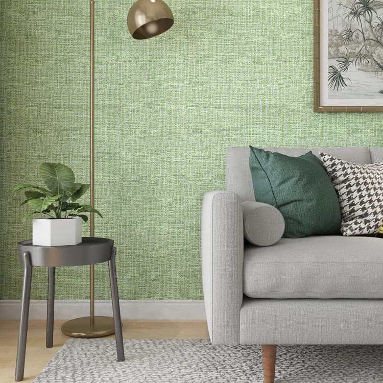 COWINLIFE Factory Price Peel and Stick Wall Paper 3D Vinyl Self Adhesive Linen Textured Fabric Wallpaper for Living Room detail 3