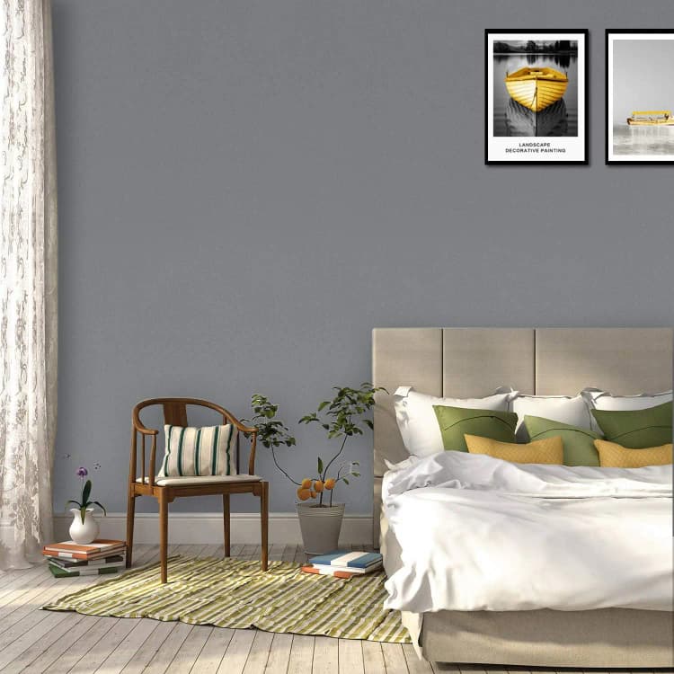 COWINLIFE Thicken Solid Matte Grey Wall Paper Self Adhesive Peel and Stick Textured Vinyl Film Removable for Wall Decor detail 4