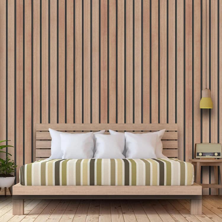 Hot Selling 3D Slat Wood Wallpaper Peel and Stick Self-Adhesive Vinyl Removable Wallpaper for Wall Decor Bedroom detail 4