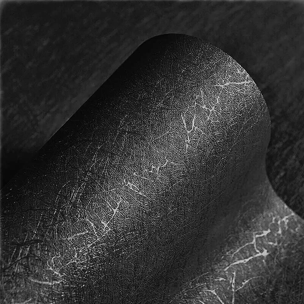 COWINLIFE Black Textured Wallpaper Self Adhesive Peel and Stick Silk Embossed Wall Paper Vinyl Wallpaper for Wall Decoration