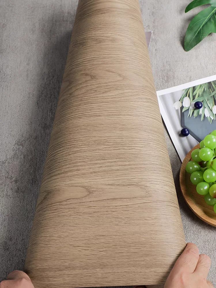COWINLIFE Removable Wallpaper Peel and Stick Textured Wall Papers Self Adhesive Wood Grain Pvc Film for Kitchen Cabinets detail 3