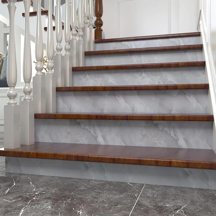COWINLIFE Grey 3D Peel and Stick Wallpaper Vinyl Self Adhesive Waterproof Wall Paper Marble Stickers for Home Decor detail 5