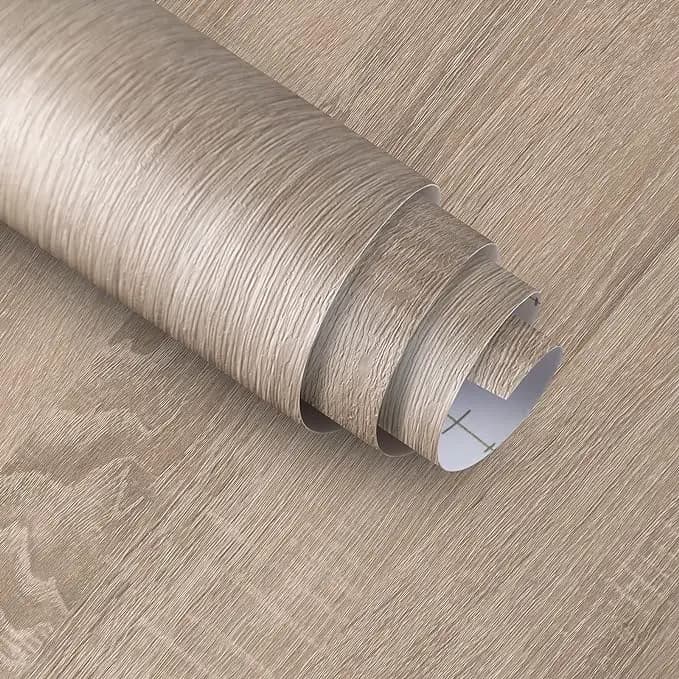 COWINLIFE Wood Grain Wallpaper Peel and Stick Textured Wallpapers Stickers Self Adhesive Removable for Kitchen Cabinets detail 4