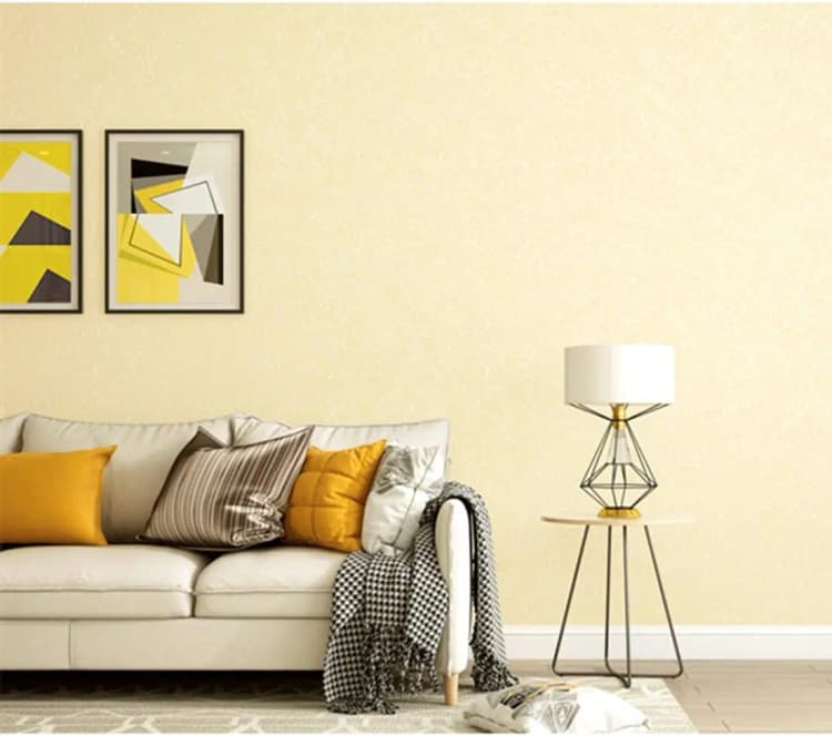 COWINLIFE Yellow 3d Wall Wallpaper Self Adhesive Home Decorative Vinyl Film Silk Embossed Wallpaper for Bedroom Decor detail 5