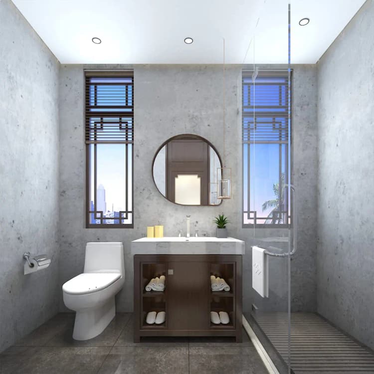 COWINLIFE 3D Concrete Peel and Stick Wallpaper Vinyl Textured Pvc Self Adhesive Cement Wall Paper Rolls for Bathroom detail 2