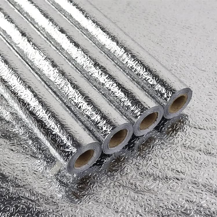 COWINLIFE 3D Oil Proof Peel and Stick Self Adhesive Water Proof Heat Resistant Wall Sticker Aluminum Foil for Kitchen detail 1