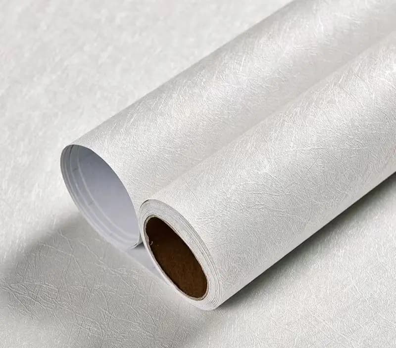 Modern 3D White Peel and Stick Vinyl Silk Wallpaper Self Adhesive Embossed White Waterproof Kitchen Wallpaper Cabinet