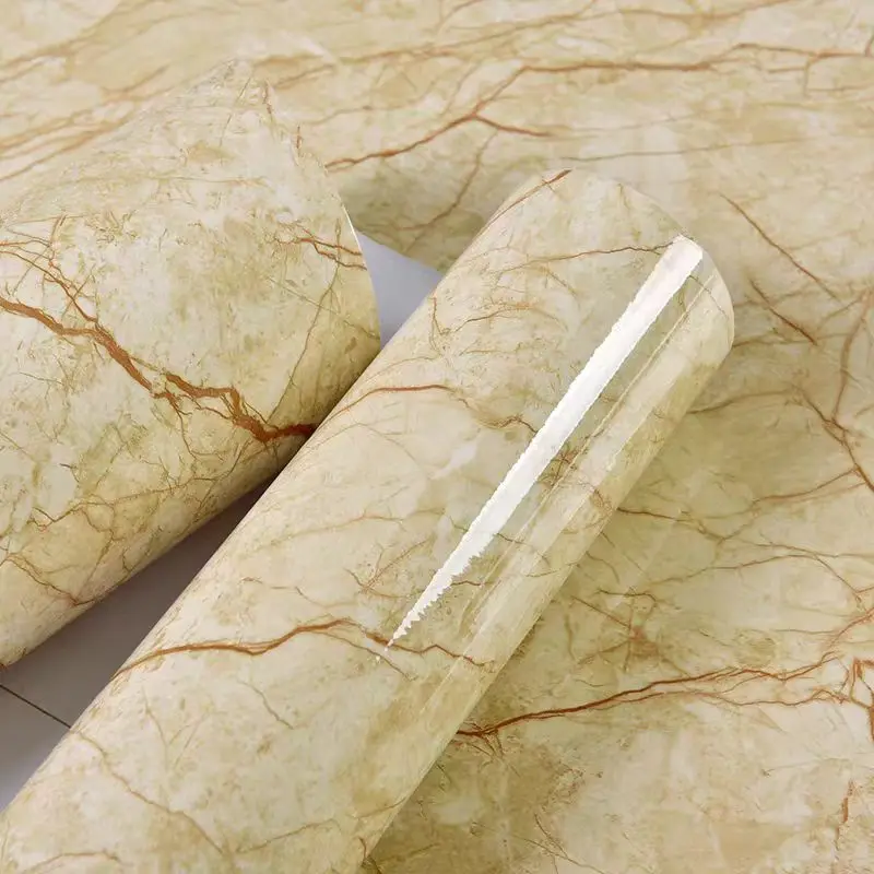 Wholesale Waterproof PVC Vinyl Marble Wallpaper Sticker Peel and Stick Self Adhesive Removable Wallpaper for Kitchen
