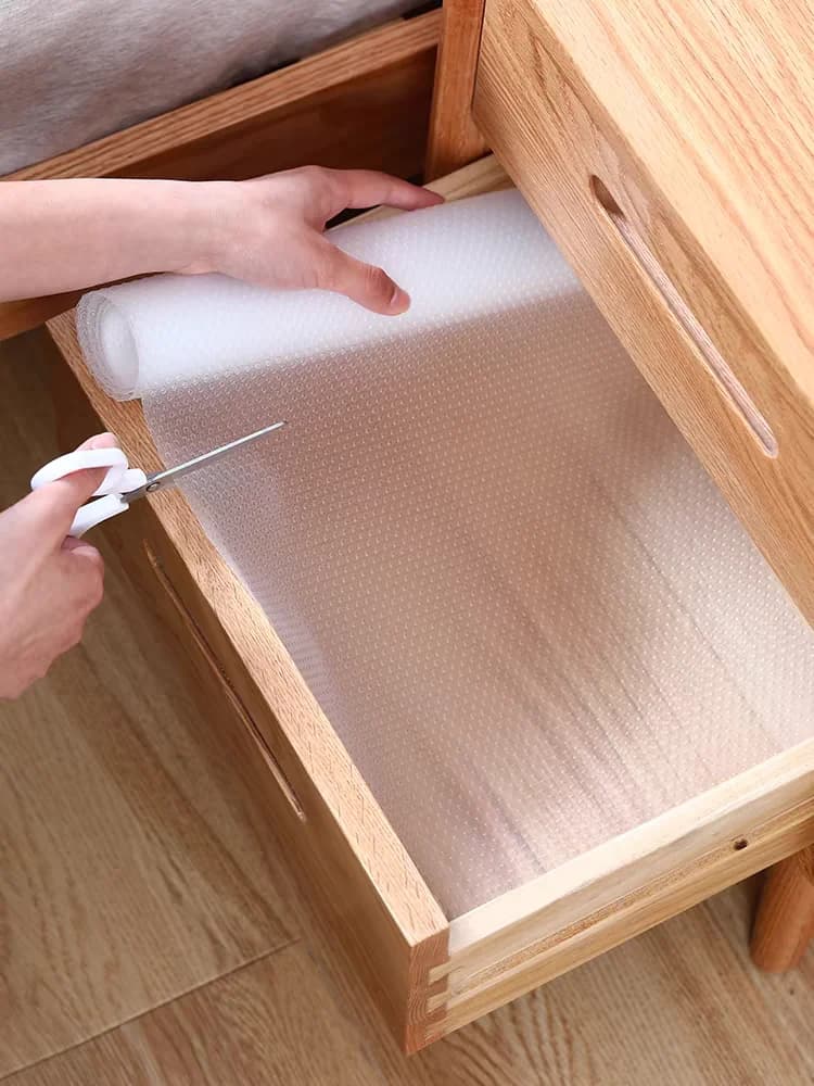 OEM Chinese Manufacturer Size Roll Clear EVA Anti Slip Mat Waterpoof Shelf Liner Kitchen Pad Cabinet Drawer Liner detail 3
