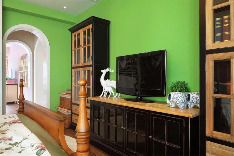 Matte Solid Green Wallpaper Peel and Stick Green Self-Adhesive Wallpaper Waterproof Wallpaper for Natural Bedroom detail 5