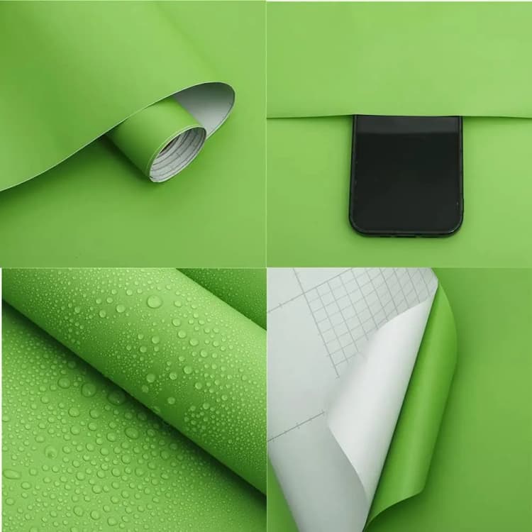 Matte Solid Green Wallpaper Peel and Stick Green Self-Adhesive Wallpaper Waterproof Wallpaper for Natural Bedroom detail 6