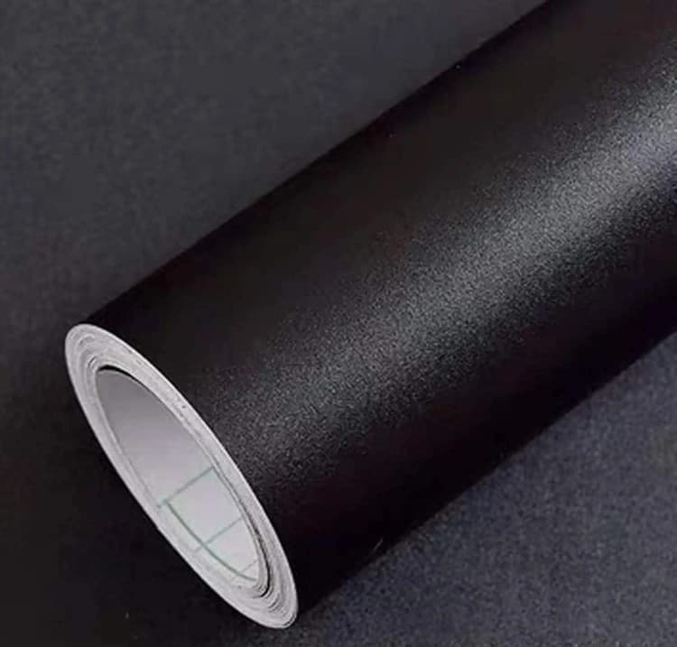 Matte Black Solid Peel and Stick Wallpaper Removable Contact Paper Self-Adhesive Waterproof for Cabinet Kitchen detail 1
