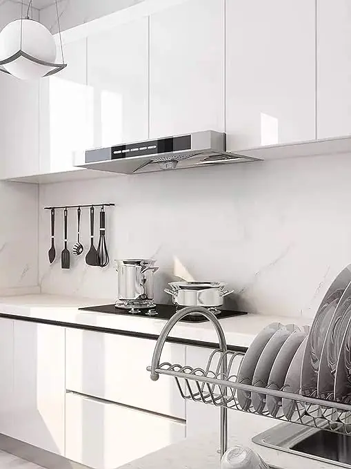 Glossy White PVC Glitter Removable Self Adhesive Wallpaper Peel and Stick Waterproof Wallpaper for Kitchen Decor detail 3