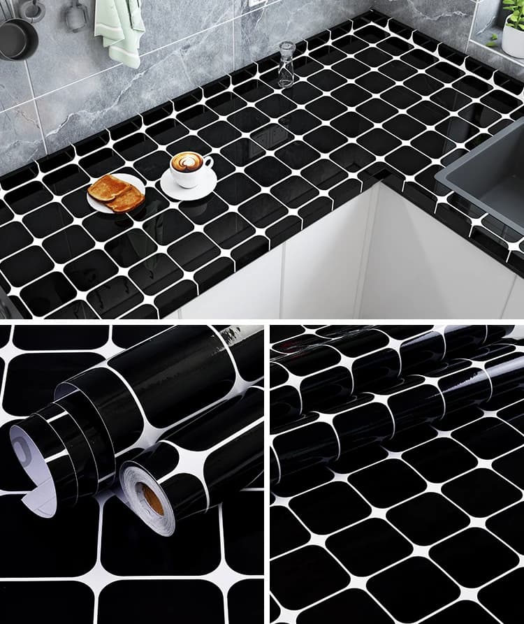 Factory Wholesale 3D Kitchen Wall Mosaic Sticker Waterproof Pvc Self-Adhesive Removable Wallpaper Restaurant Decoration detail 4
