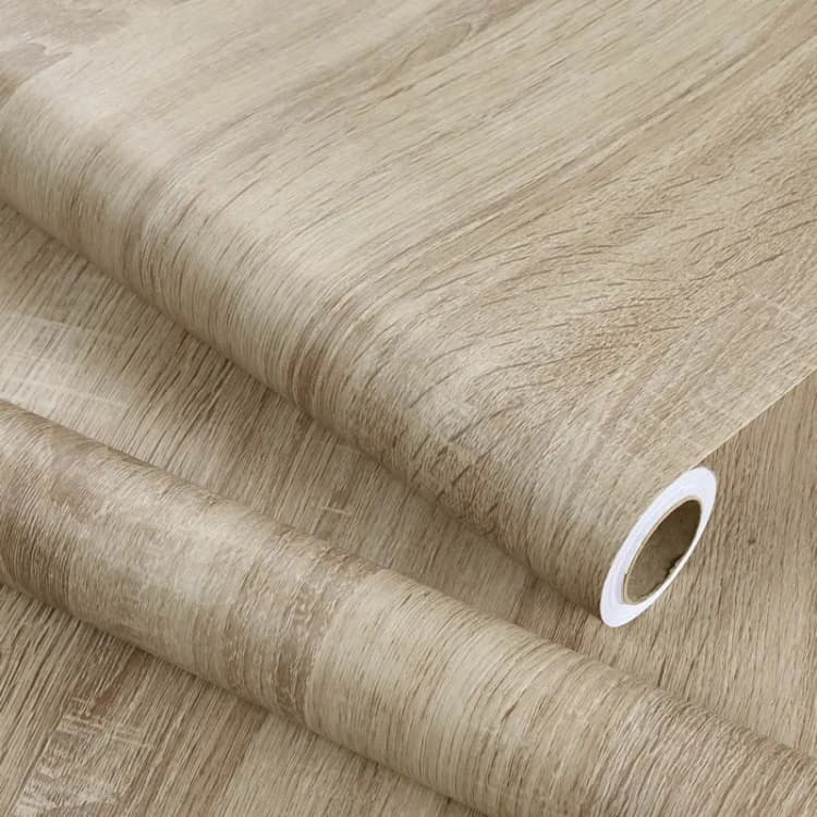 Wood Grain Peel and Stick Film for Cabinets Shelves Drawers Self-Adhesive Panel for Kitchen Removable Wood Textured Wallpaper detail 5