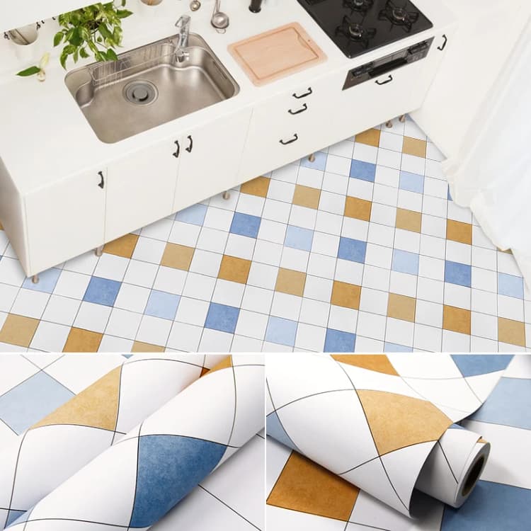 Waterproof 3D  Pvc Floor Sticker Wallpaper Vinyl Flooring Roll Peel and Stick Tiles for Bathroom Kitchen detail 5