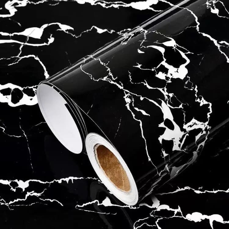 Black Waterproof 3D Marble Sticker Wallpaper Peel and Stick Self Adhesive Wallpaper Removable for Home Decoration detail 1