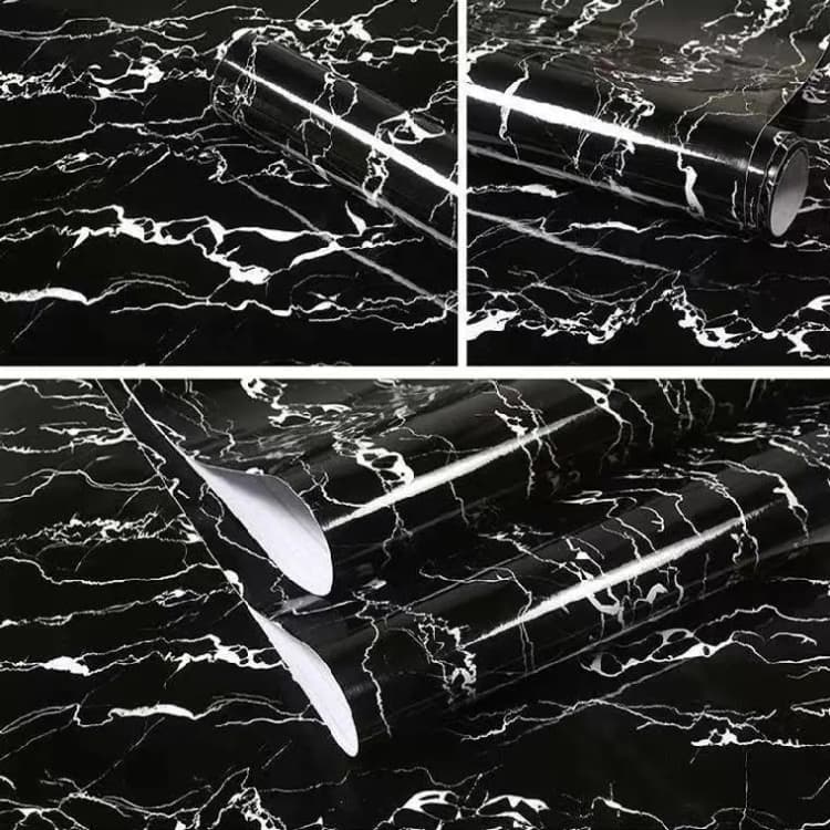 Black Waterproof 3D Marble Sticker Wallpaper Peel and Stick Self Adhesive Wallpaper Removable for Home Decoration detail 4