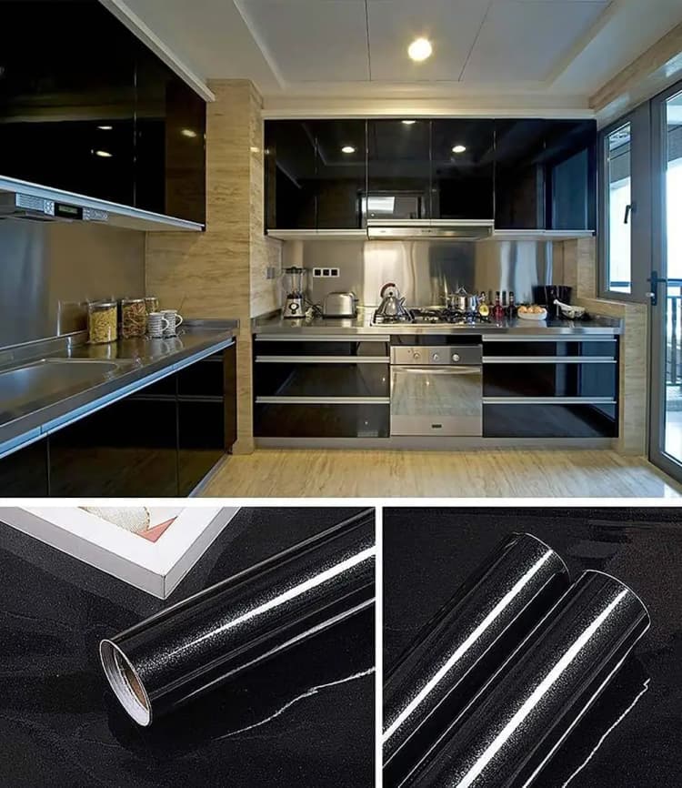 Cheap Glossy Glitter Wallpaper Peel and Stick Removable Wallpaper Self Adhesive Waterproof for Kitchen Decor detail 4