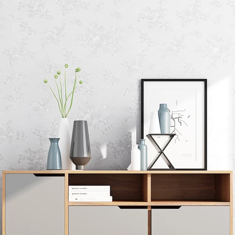 White 3D Deep Embossed Wallpaper Self Adhesive Peel and Stick Removable Waterproof Wallpaper for Living Room Bedroom detail 3