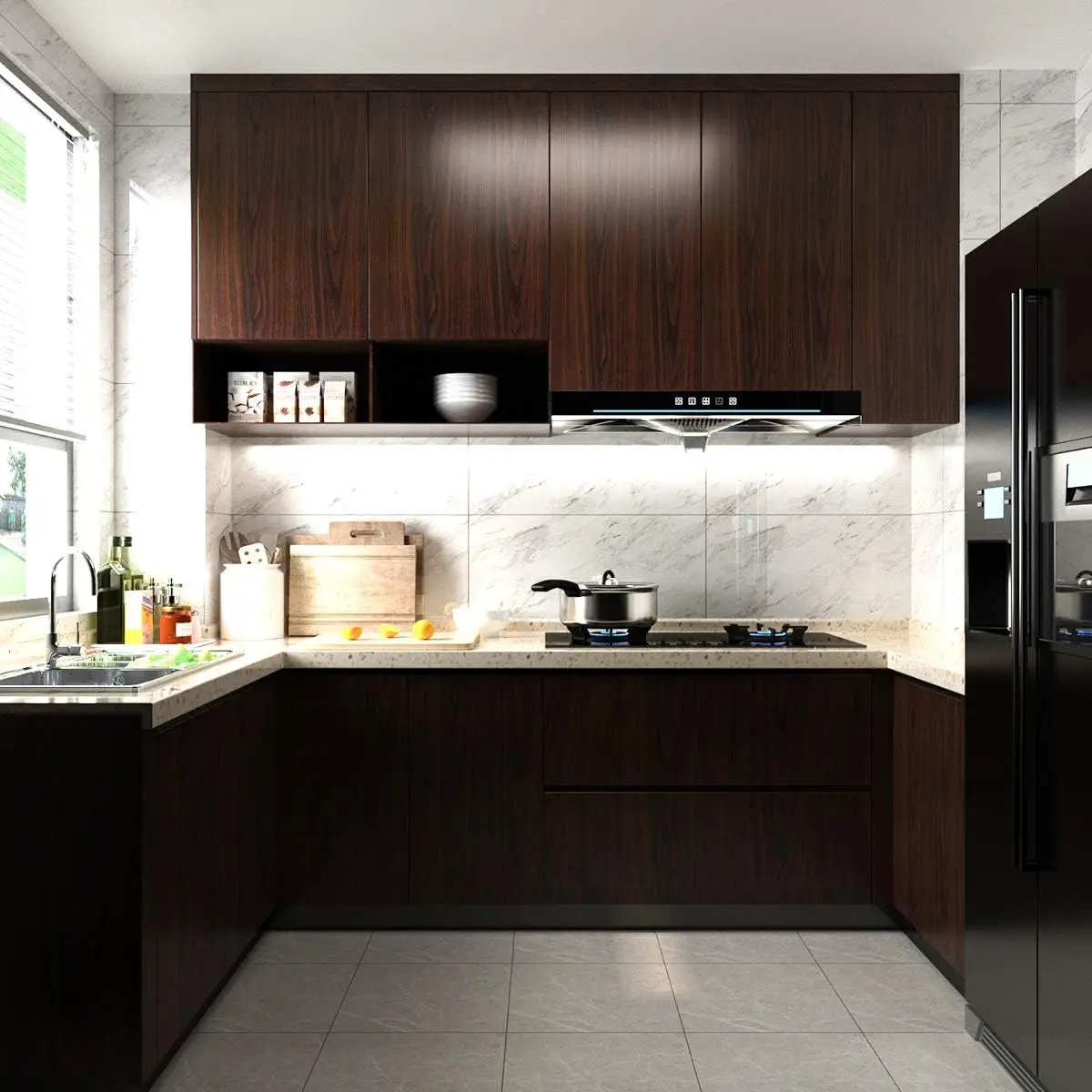 Dark Brown Wood Grain Wallpaper Faux Walnut Wood Self Adhesive Wood Wallpaper Sticker for Wall Removable Wallpaper