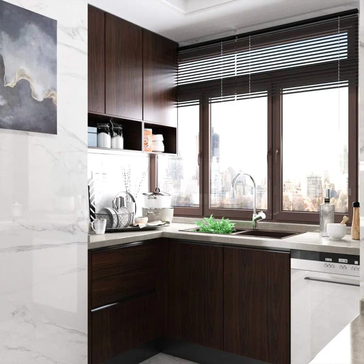 Dark Brown Wood Grain Wallpaper Faux Walnut Wood Self Adhesive Wood Wallpaper Sticker for Wall Removable Wallpaper detail 3
