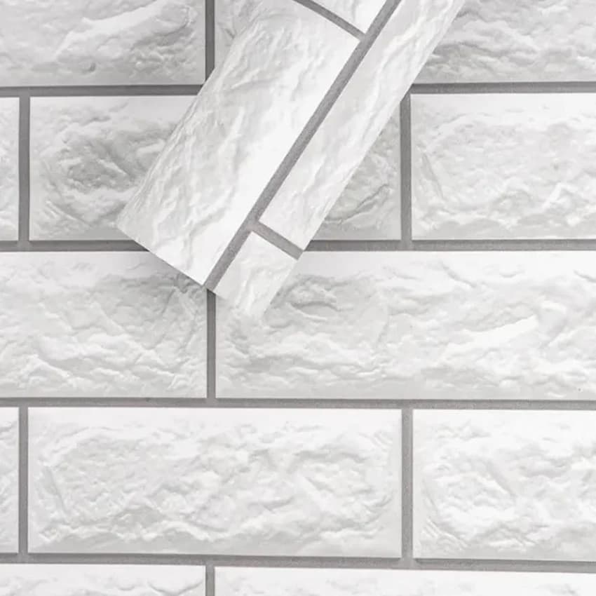 Home Decoration 3D Texture Brick Self Adhesive Wall Paper Interior Peel and Stick Wallpaper Roll Bricks for Living Room Bedroom