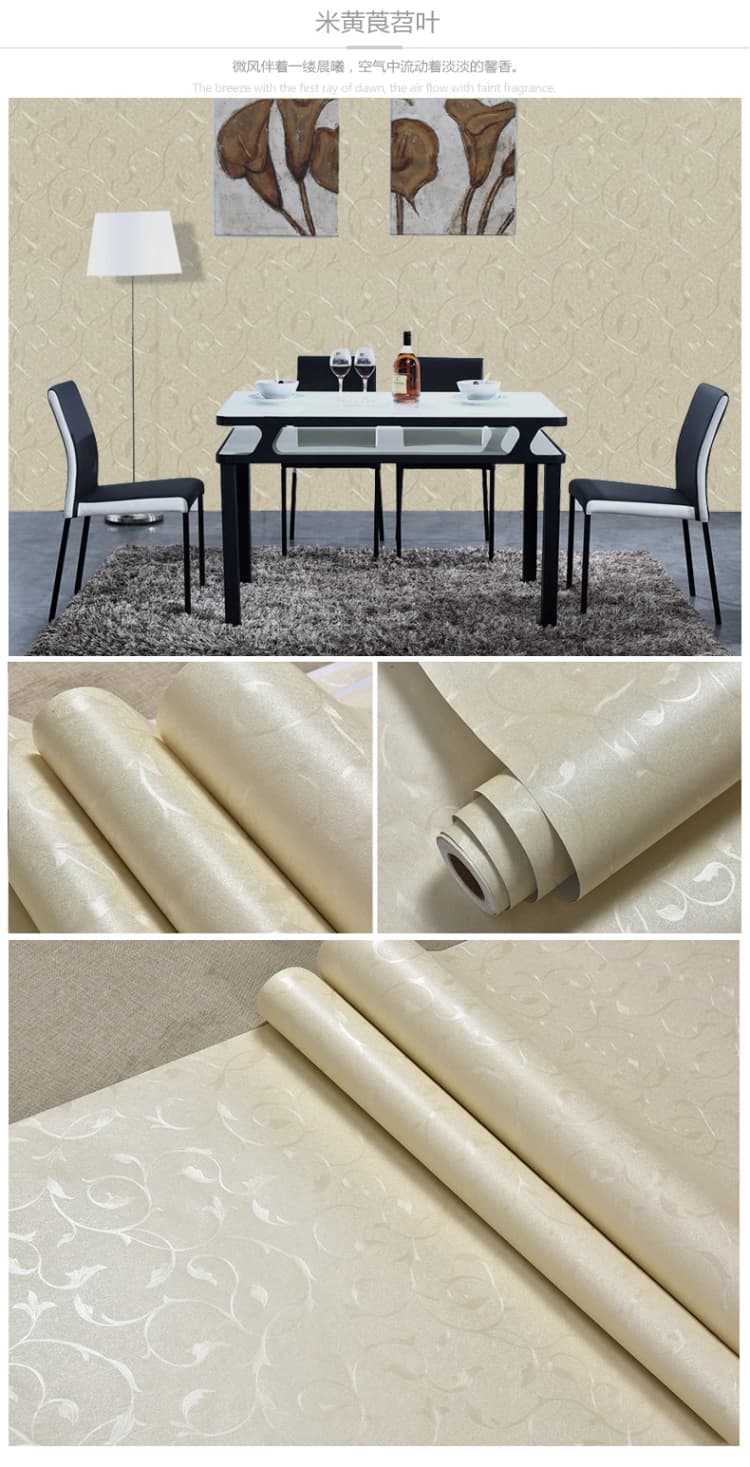 OEM 3D European Deep Embossed Decor PVC Leather Floral Peel and Stick Self Adhesive Wallpaper Removable for Bedroom detail 6