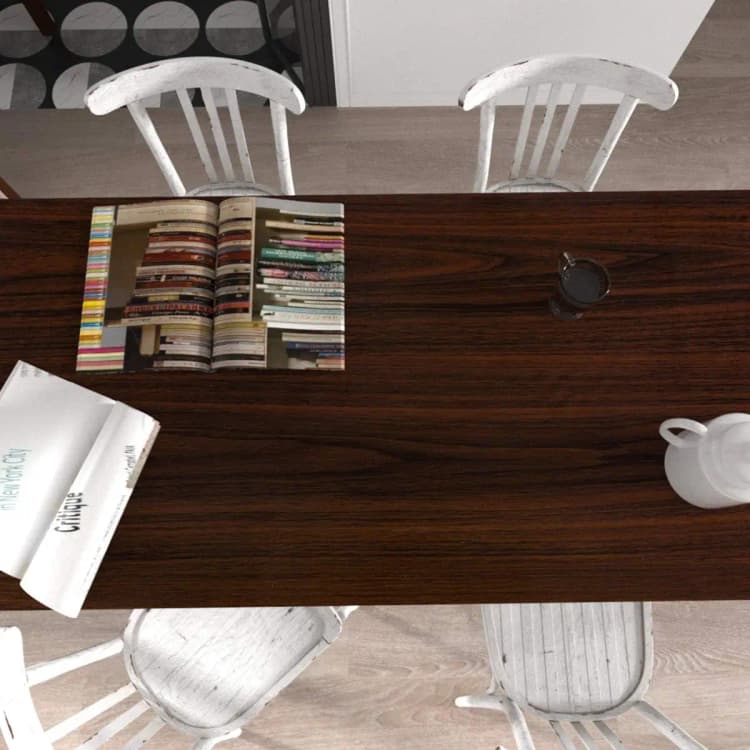 Dark Brown Wood Grain Wallpaper Faux Walnut Wood Self Adhesive Wood Stickers for Furniture Waterproof Wallpaper detail 3