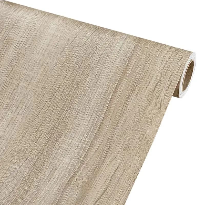 Wholesale Wood Grain  Stick Film for Cabinets Shelves Drawers Self-Adhesive  for Kitchen Removable Wood Textured Wallpaper