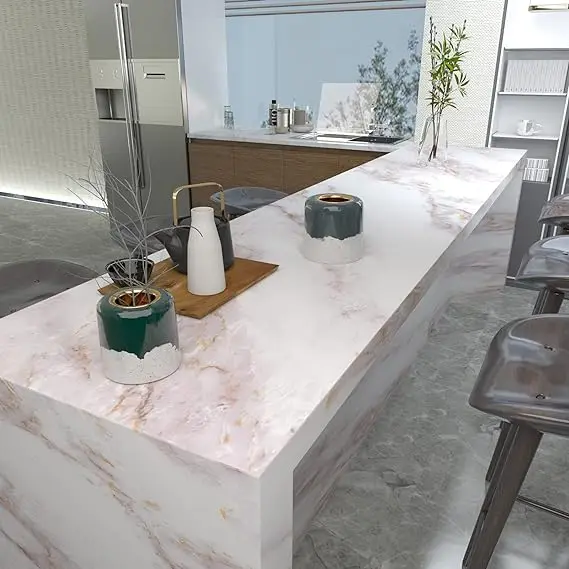 3D Marble Contact Paper for Bathroom Wall Paper Matte Peel and Stick Wallpaper Removable Self Adhesive Vinyl Film Waterproof detail 5