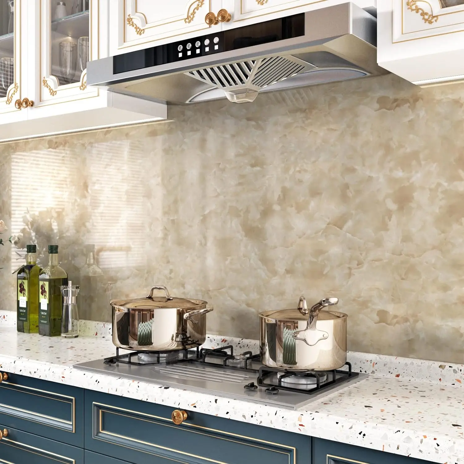 Wholesale 3D Marble Vinyl Peel and Stick Waterproof Removable Marble Wallpaper Self Adhesive Wallpaper for Kitchen Countertops