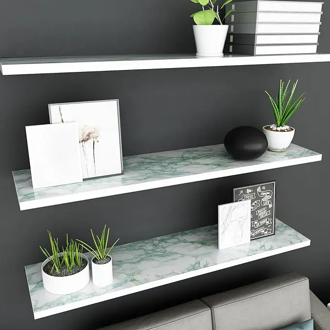 3D Green Marble Wallpaper Peel and Stick Removable Decorative Self Adhesive Vinyl Wall Paper Shelf Liner Granite  for Kitchen detail 4